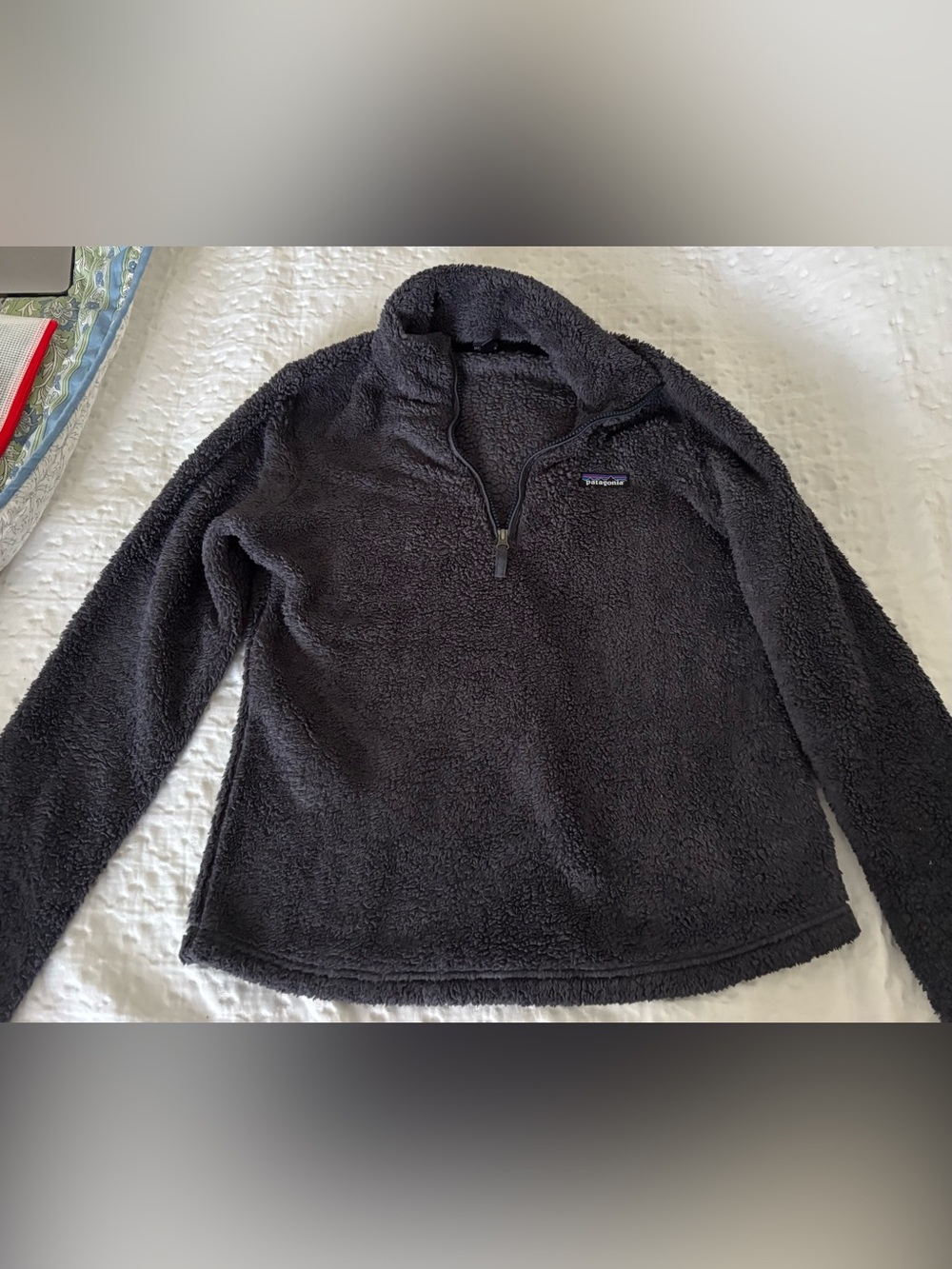 Patagonia Women’s Gray Quarter-Zip Sherpa Fleece Pullover